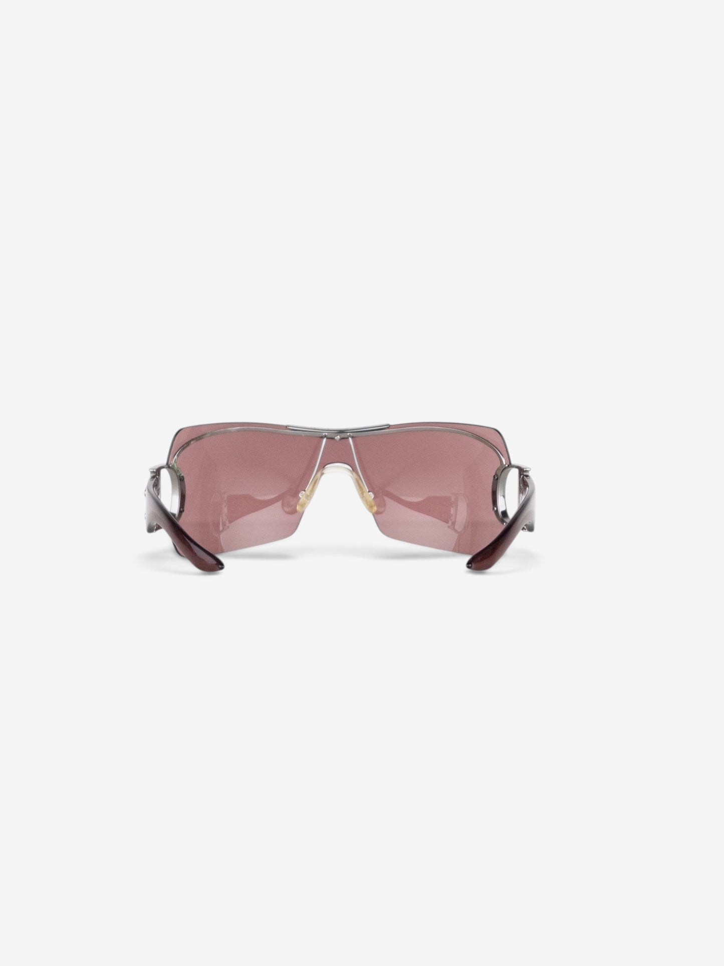 Dior by Galliano 2000s 'Airspeed 1' Logo Wrap Mask Shield Sunglasses – back view