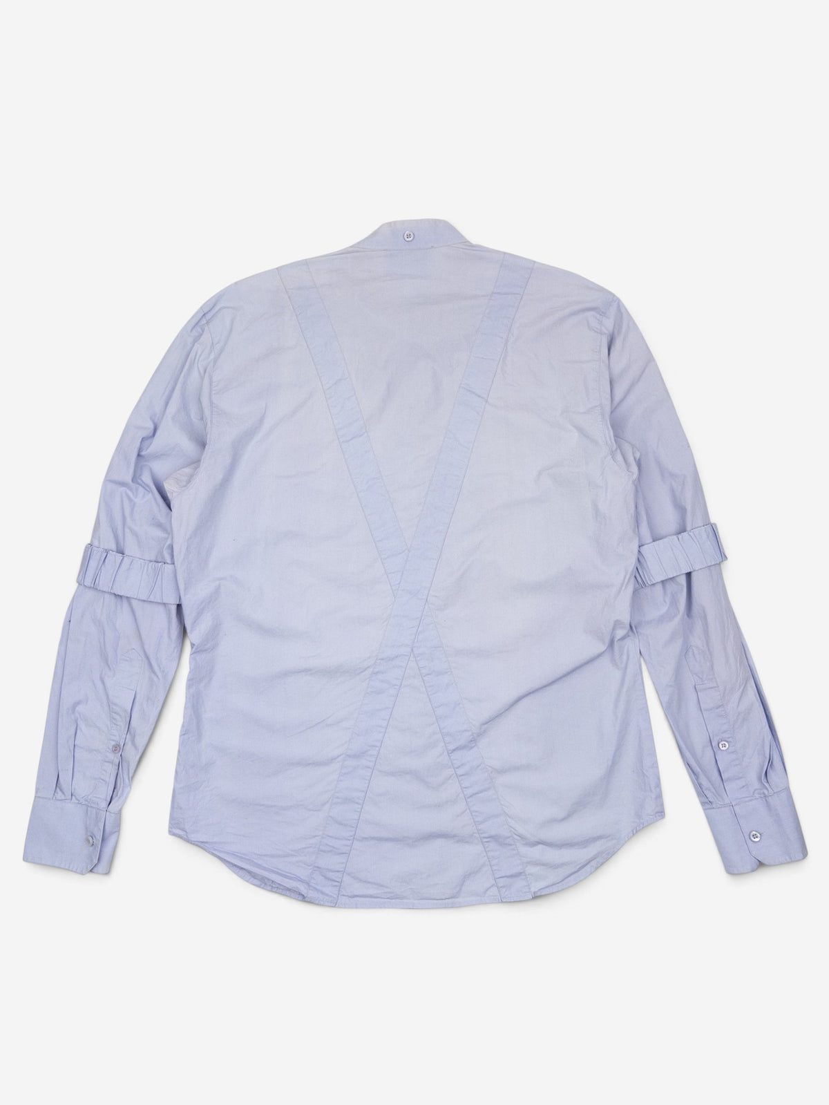 Vivienne Westwood 90s Bondage-Strap Parachute Button-Up Shirt – back view