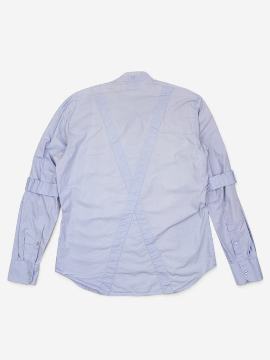 Vivienne Westwood 90s Bondage-Strap Parachute Button-Up Shirt – back view