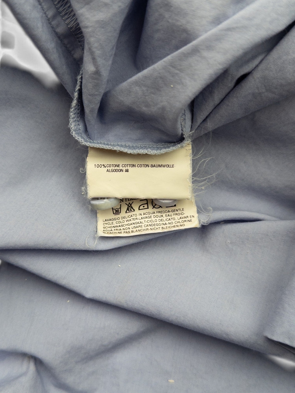 Vivienne Westwood 90s Bondage-Strap Parachute Button-Up Shirt – care label