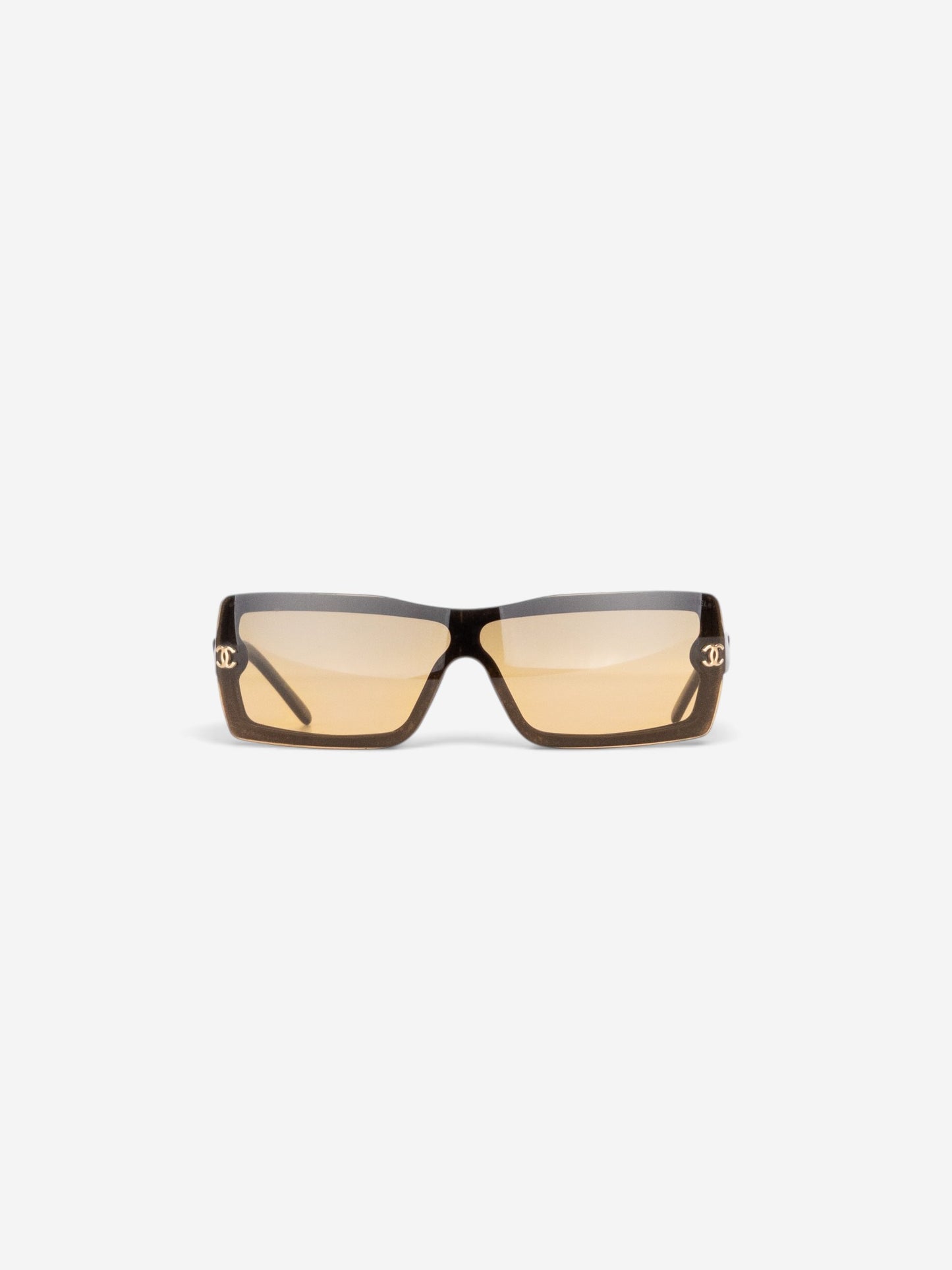 Chanel 2000s 5067 CC Logo Wrap Mask Shield Sunglasses – front view