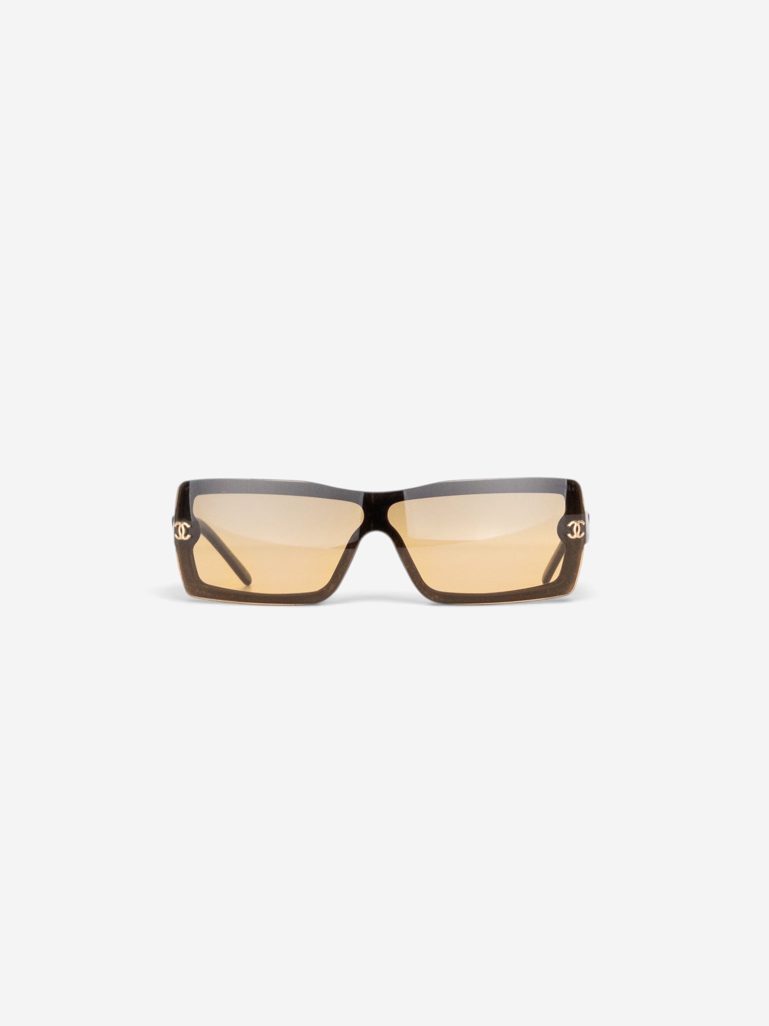 Chanel 2000s 5067 CC Logo Wrap Mask Shield Sunglasses – front view