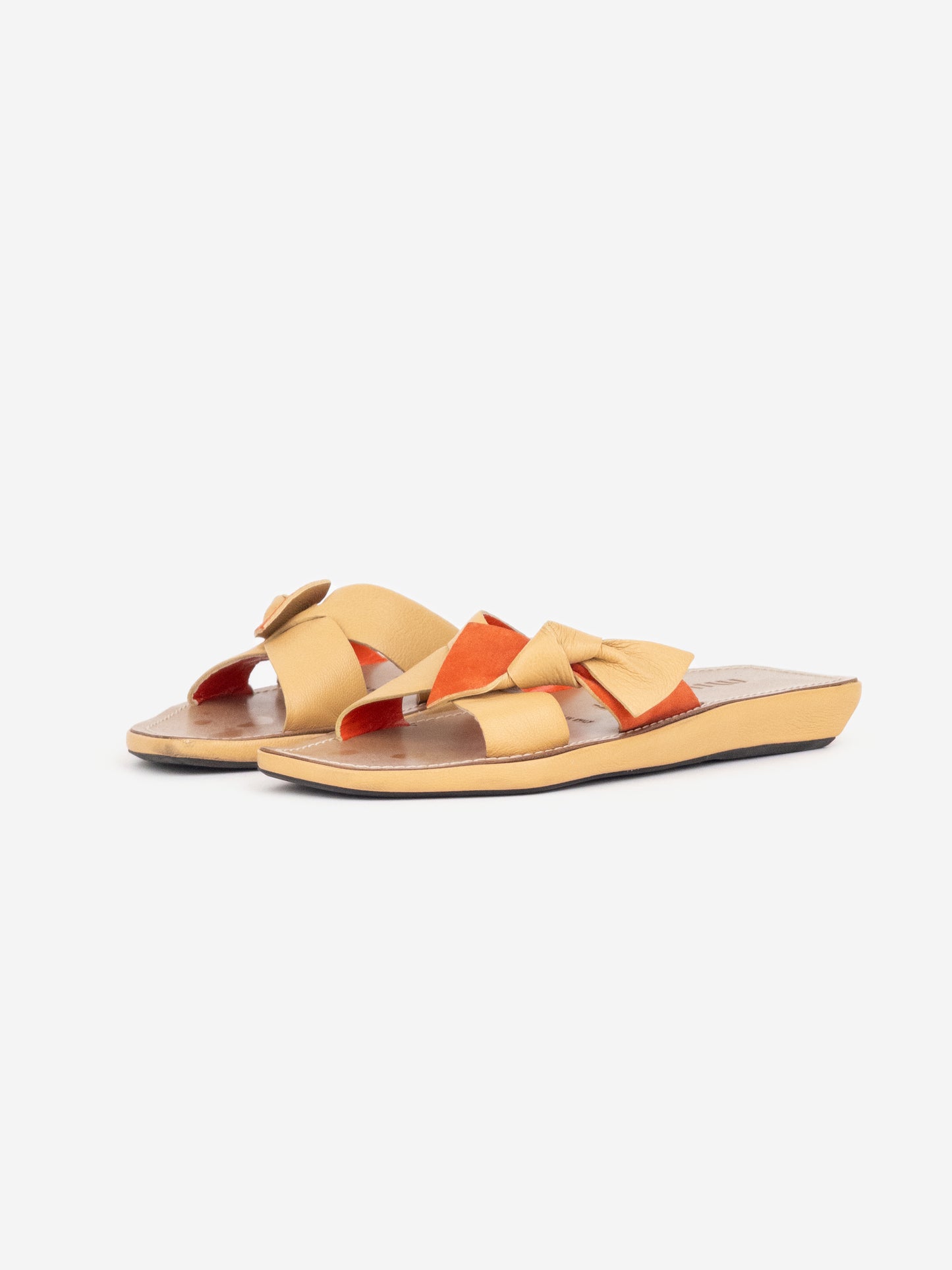 Miu Miu 2000s Angular Ribbon Sandal Slides