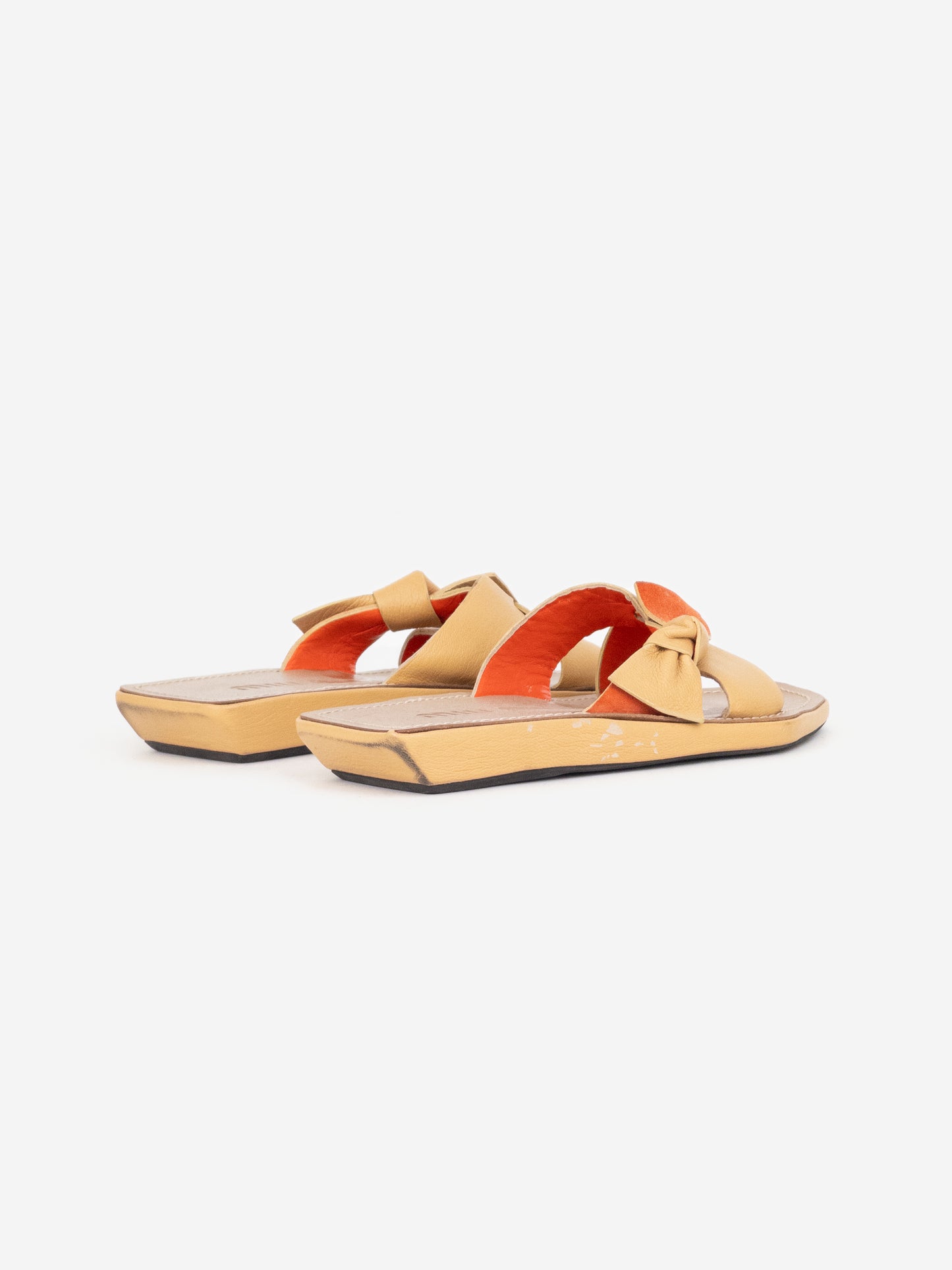 Miu Miu 2000s Angular Ribbon Sandal Slides