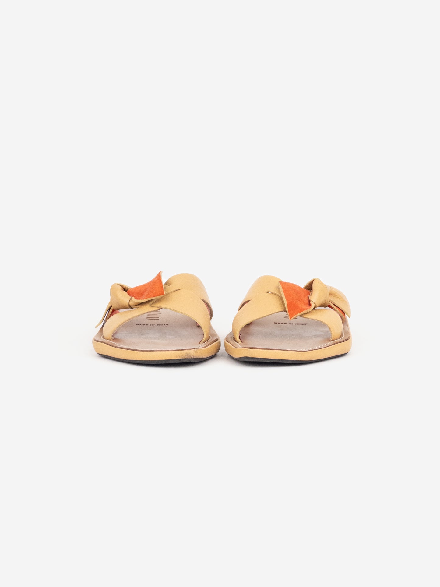 Miu Miu 2000s Angular Ribbon Sandal Slides