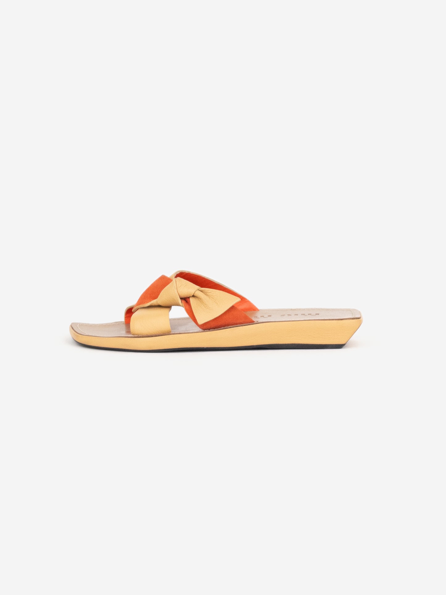 Miu Miu 2000s Angular Ribbon Sandal Slides