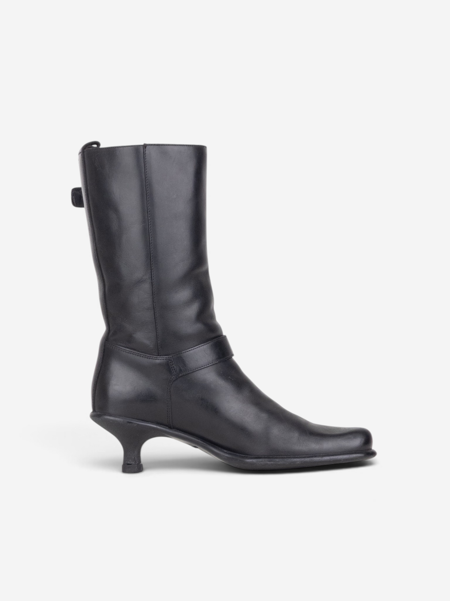 Miu Miu 2000s Kitten-Heel Biker Western Boots