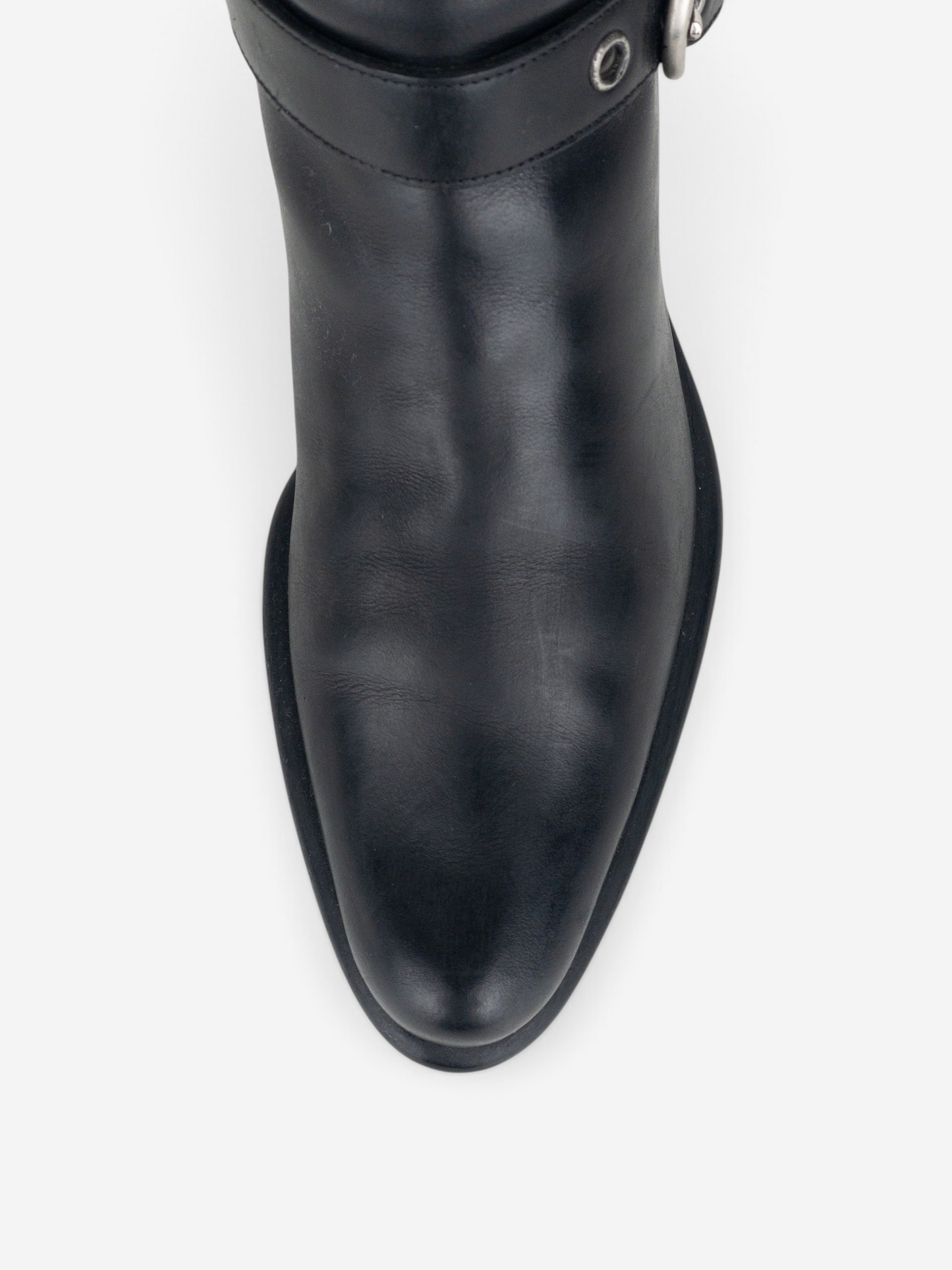 Miu Miu 2000s Kitten-Heel Biker Western Boots – toe detail