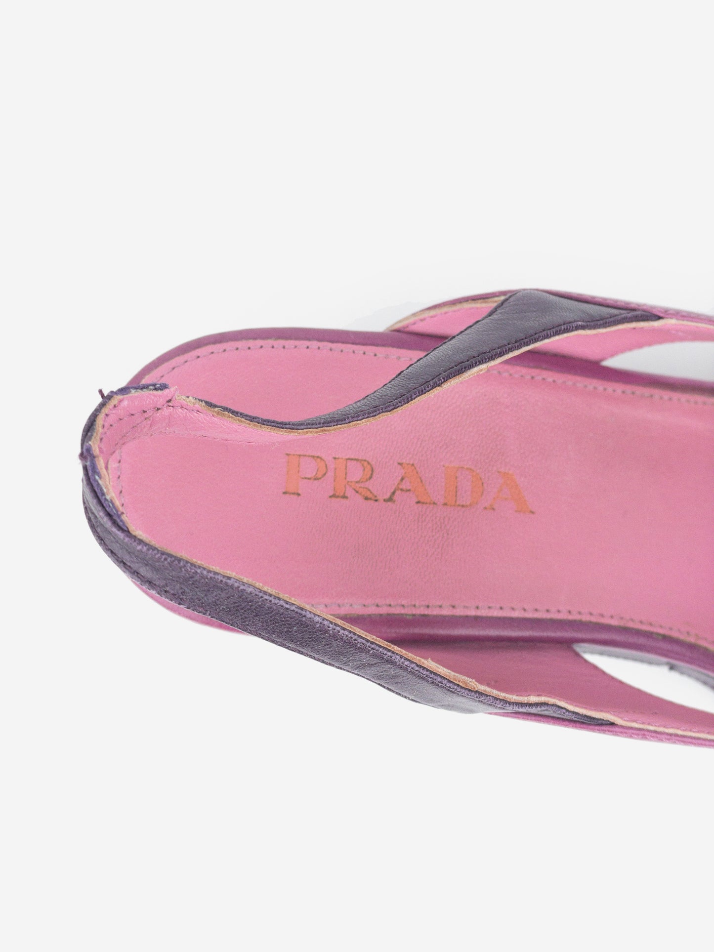 Prada AW04 Sculptural Tie Dye Velvet Sandal Platform Wedge Heels