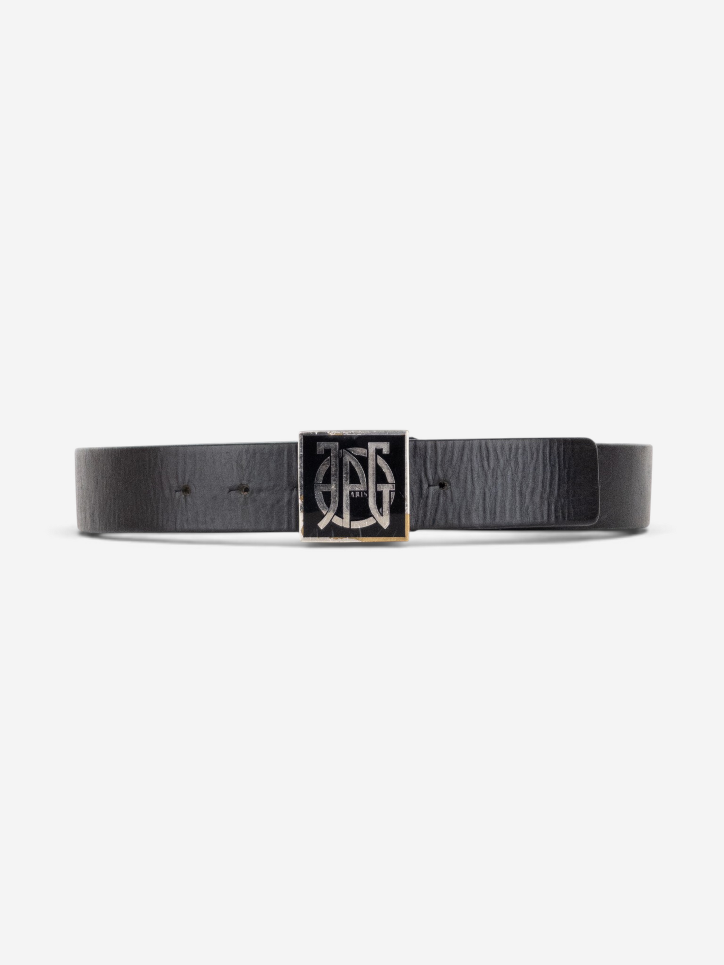 Jean Paul Gaultier 90s Logo Buckle Belt – front view