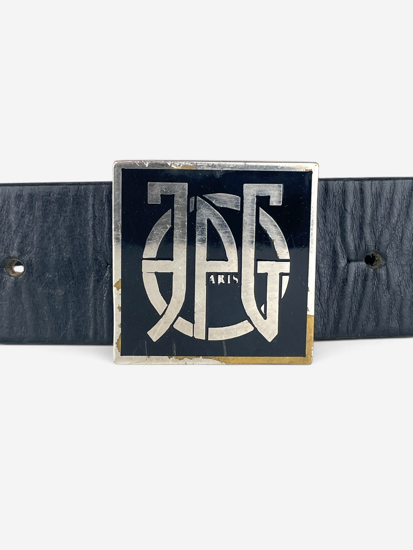 Jean Paul Gaultier 90s Logo Buckle Belt – detail view 1