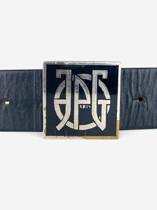 Jean Paul Gaultier 90s Logo Buckle Belt – detail view 1