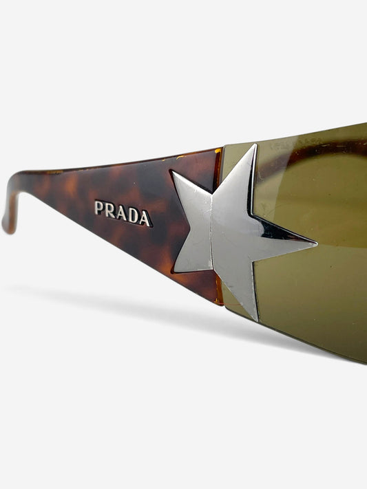 Prada SS04 ‘SPR72G’ Star Wrap Mask Shield Sunglasses – view 9