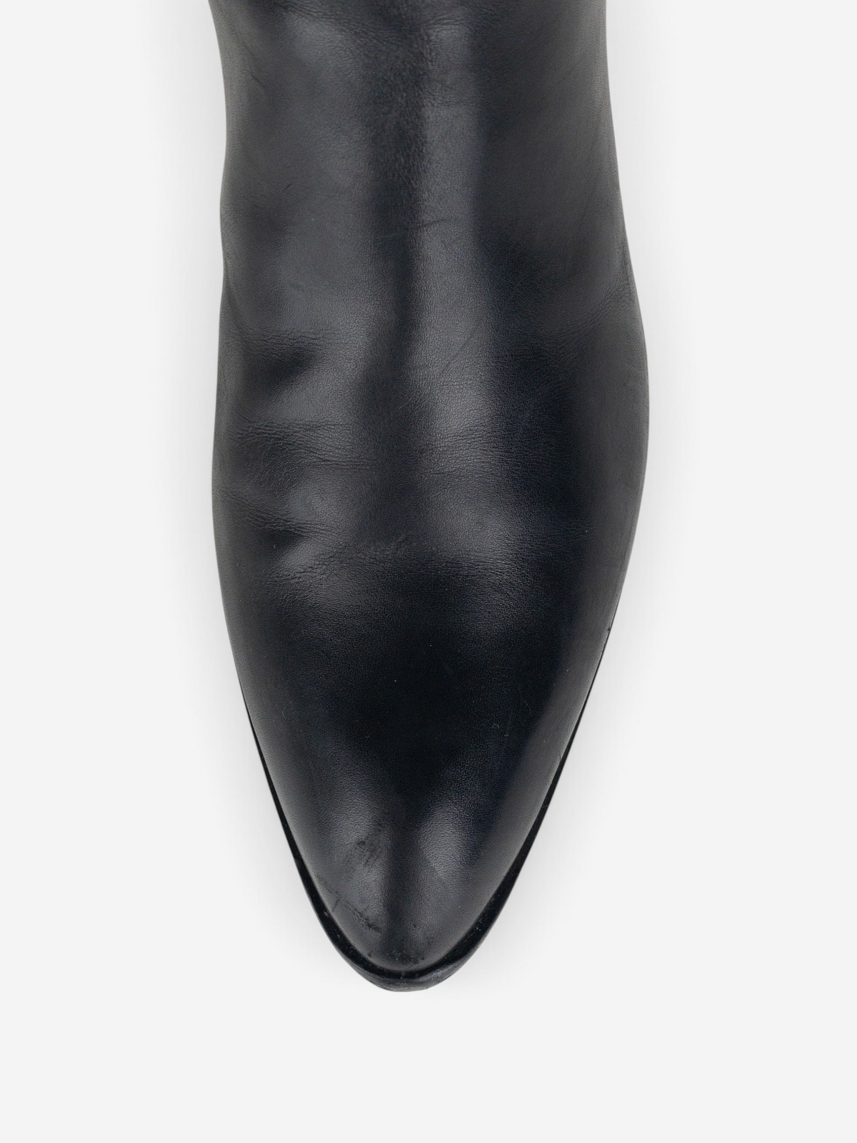 Prada 2000s Knee-High Harness Buckle Biker Cowboy Boots – toe detail
