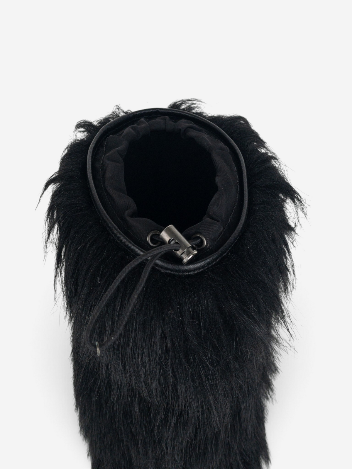Prada AW99 Apres Ski Snow Fur Boots – drawstring detail
