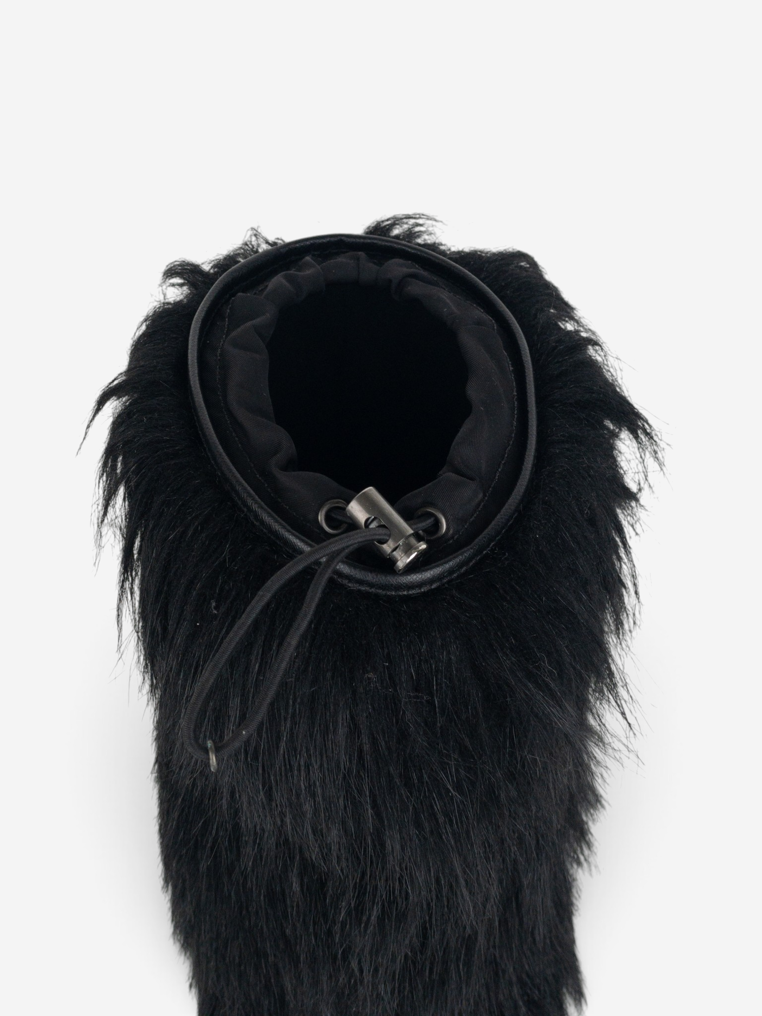 Prada AW99 Apres Ski Snow Fur Boots – drawstring detail