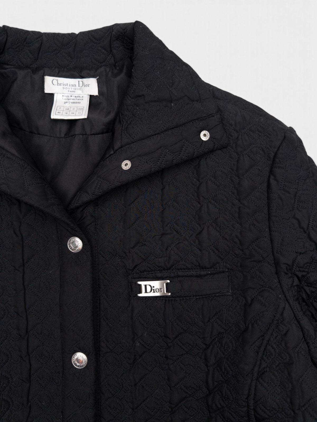 Dior by Galliano AW02 Quilted Diorissimo Trotter Monogram Overshirt – view 3