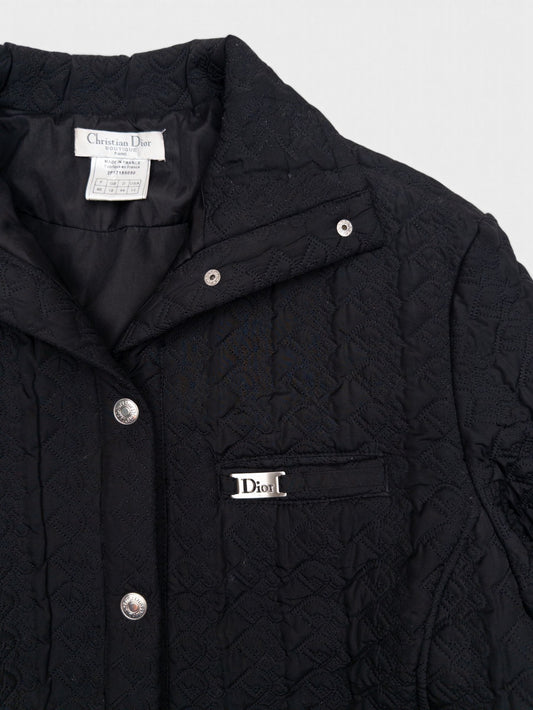 Dior by Galliano AW02 Quilted Diorissimo Trotter Monogram Overshirt – Dior plaque detail