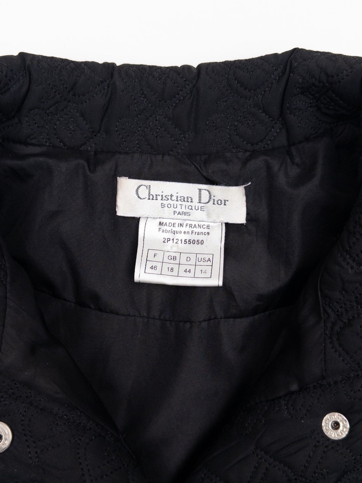 Dior by Galliano AW02 Quilted Diorissimo Trotter Monogram Overshirt – view 4