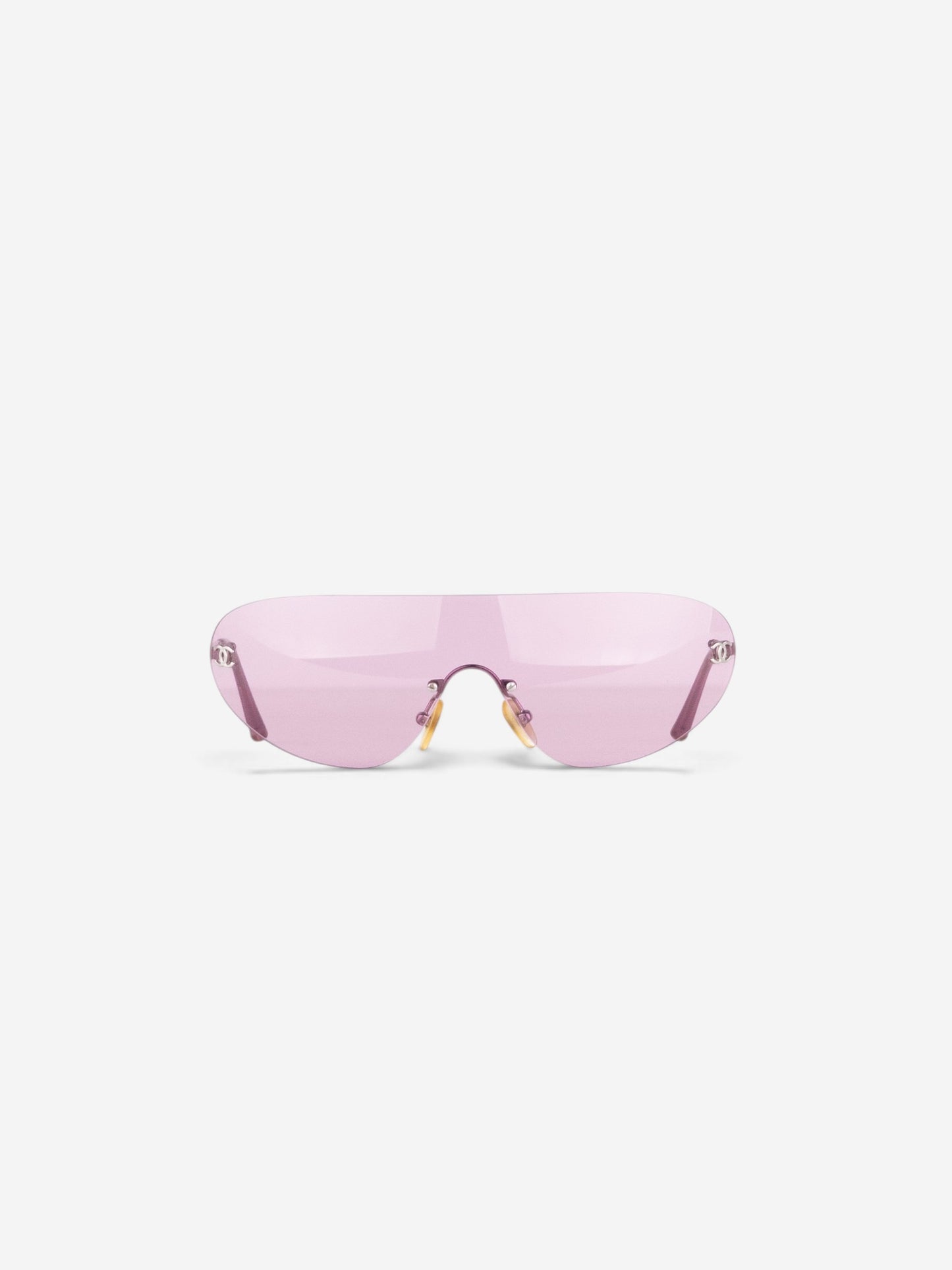 Chanel by Karl Lagerfeld 2000s '4014' Sports Wrap Mask Shield Sunglasses – front view