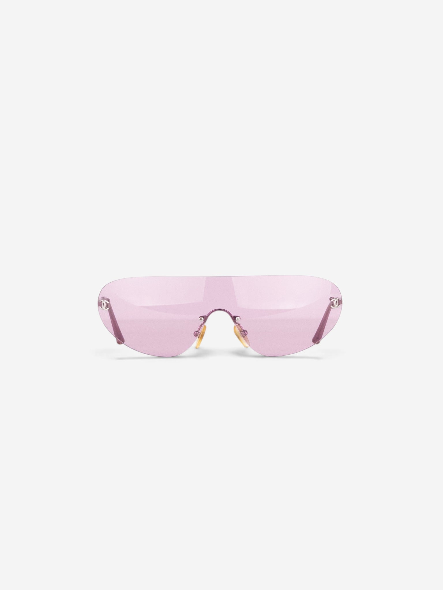 Chanel by Karl Lagerfeld 2000s '4014' Sports Wrap Mask Shield Sunglasses – front view