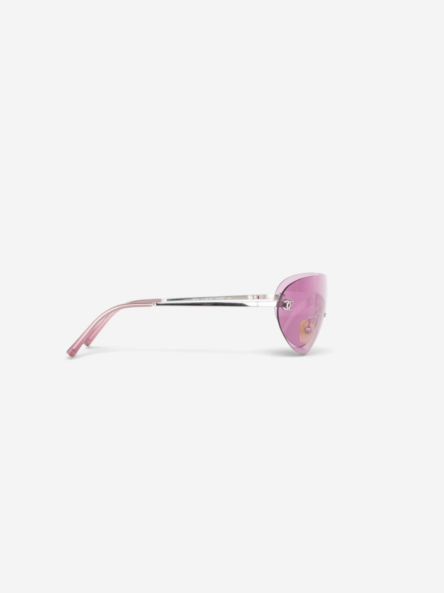 Chanel by Karl Lagerfeld 2000s '4014' Sports Wrap Mask Shield Sunglasses – side view from the other side