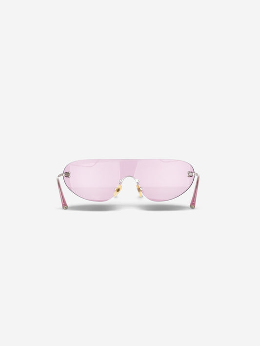 Chanel by Karl Lagerfeld 2000s '4014' Sports Wrap Mask Shield Sunglasses – back view