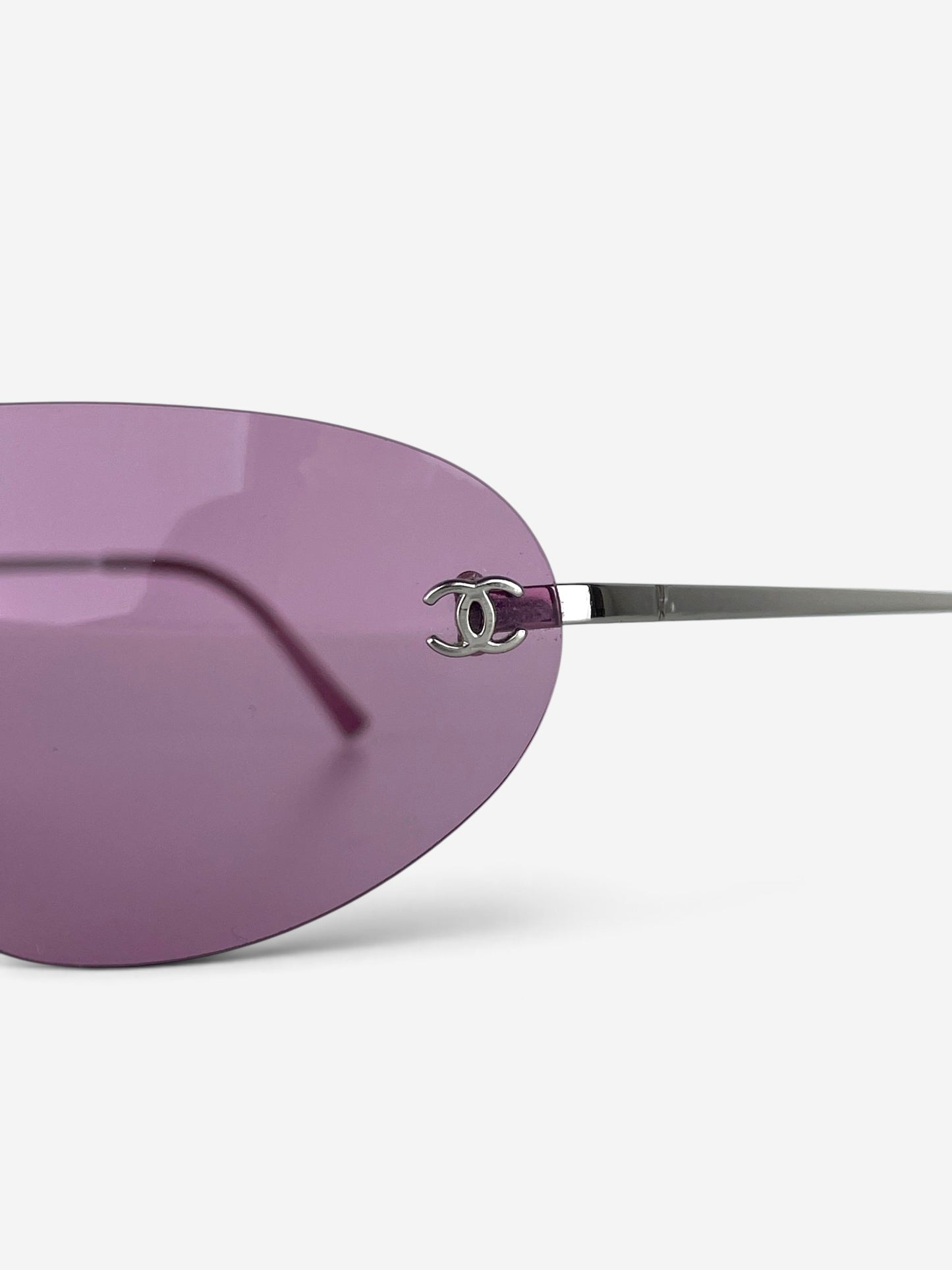 Chanel by Karl Lagerfeld 2000s '4014' Sports Wrap Mask Shield Sunglasses – CC logo stud detail
