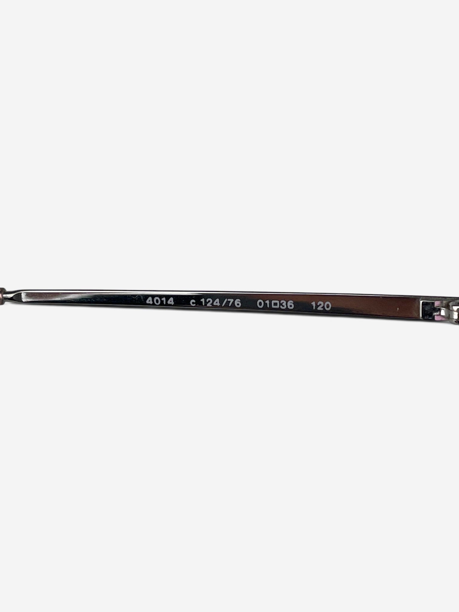 Chanel by Karl Lagerfeld 2000s '4014' Sports Wrap Mask Shield Sunglasses – model number engraving detail