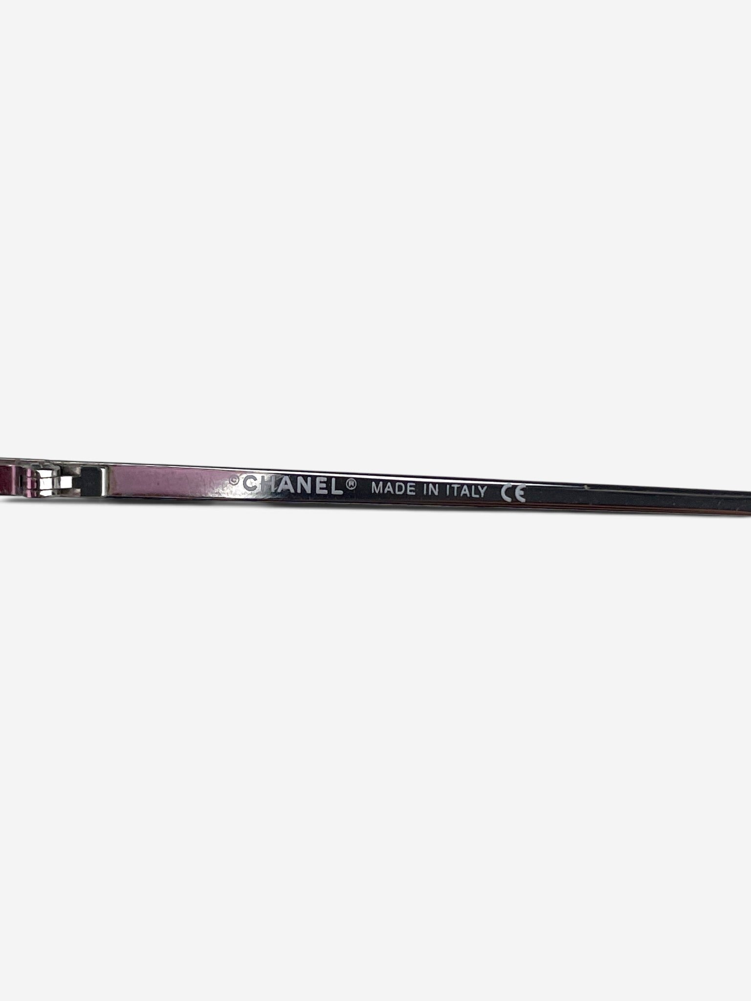 Chanel by Karl Lagerfeld 2000s '4014' Sports Wrap Mask Shield Sunglasses – brand marking detail