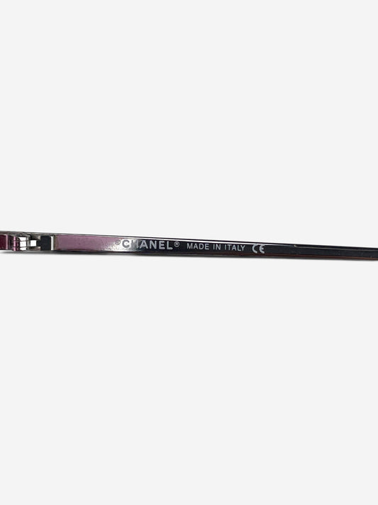Chanel by Karl Lagerfeld 2000s '4014' Sports Wrap Mask Shield Sunglasses – brand marking detail