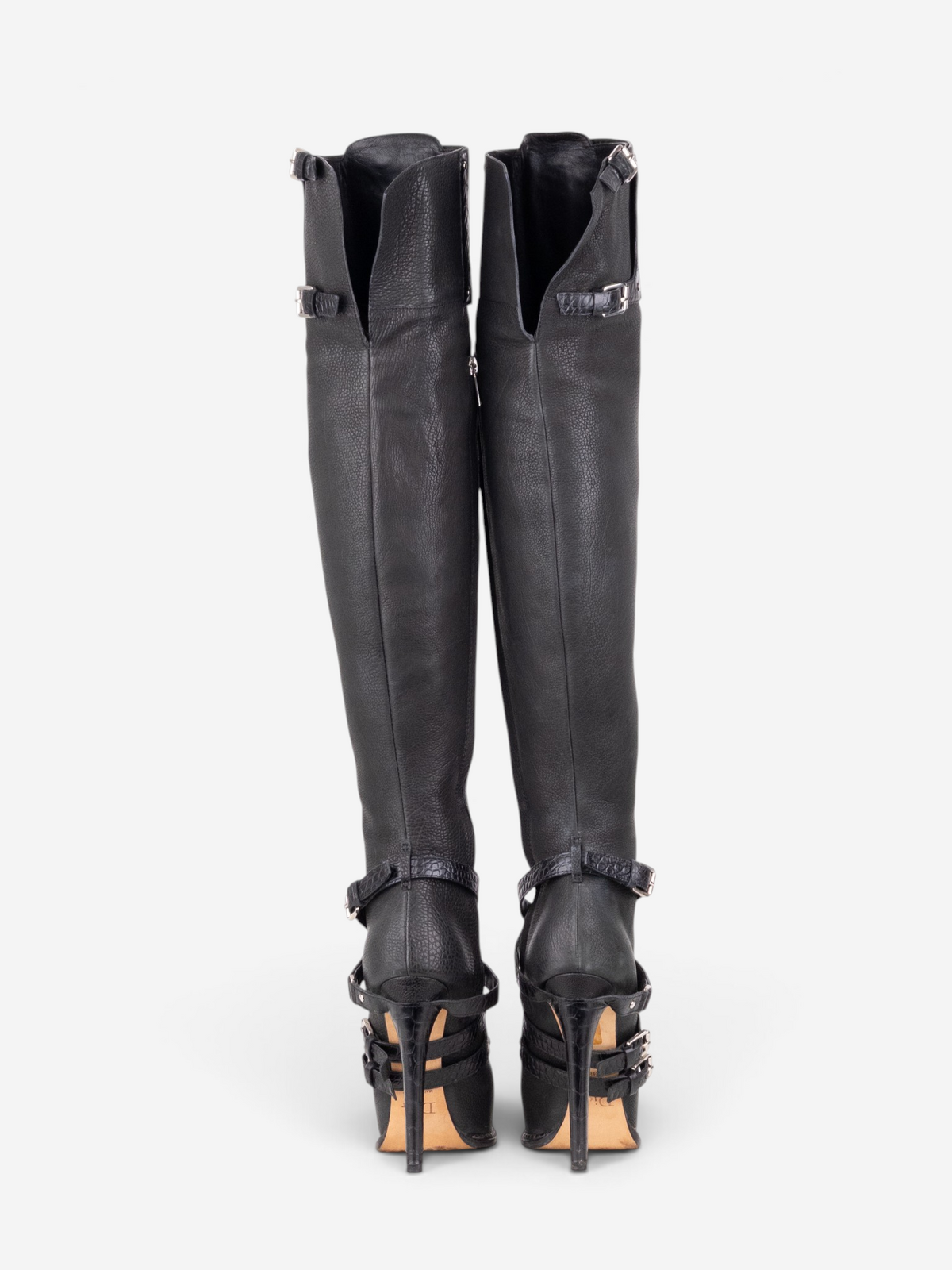 Dior by Galliano AW11 Guetre Overknee Bondage Platform Heel Boots