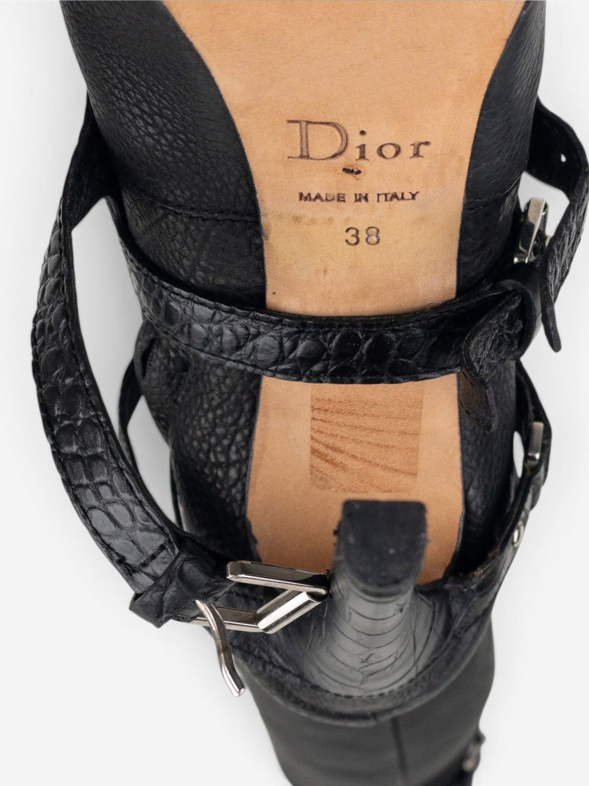 Dior by Galliano AW11 'Guetre' Overknee Bondage Platform Heel Boots – sole detail