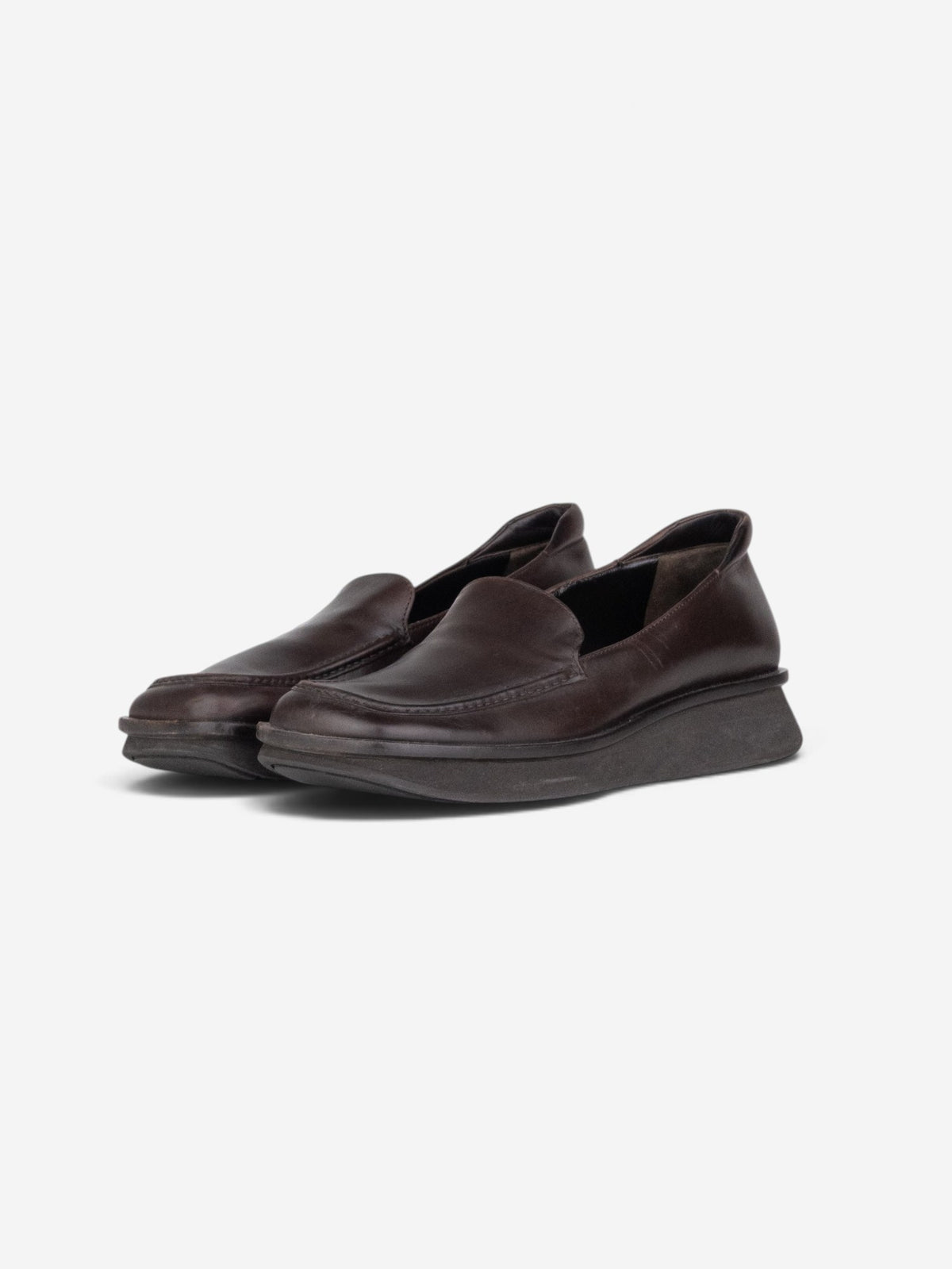Prada SS99 Sailor Sole Square Toe Loafers – front view