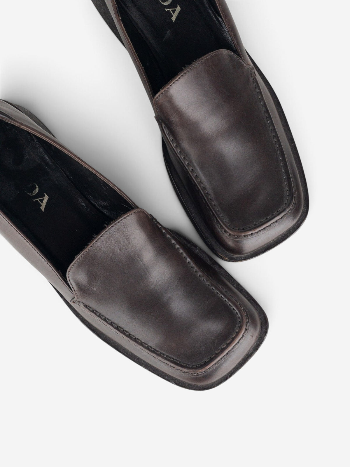 Prada SS99 Sailor Sole Square Toe Loafers – view 7