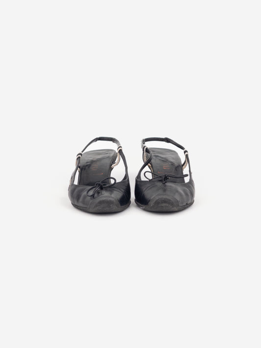 Miu Miu SS99 Rubber Toe Cap Bow Slingback Kitten Heels – photo 5