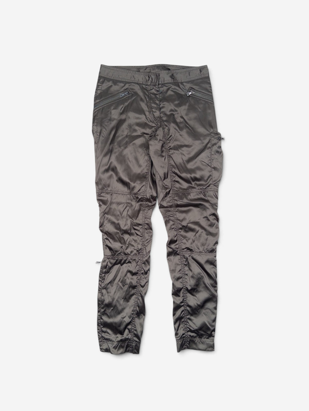 Prada 2000s Linea Rossa Military Zipper Cargo Pants – front view