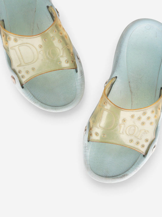 Dior by Galliano SS04 ‘Surf’ Transparent Rubber Sandal Slides – view 7
