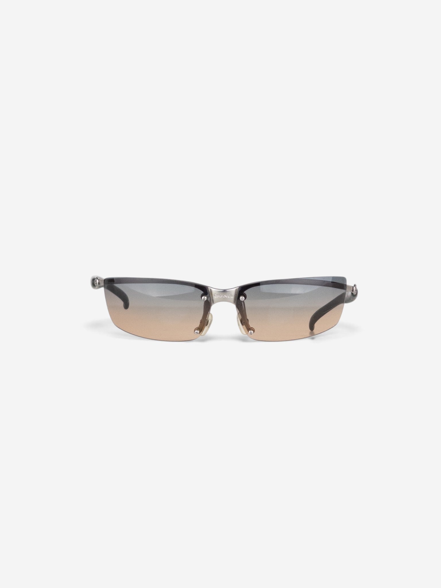 Chanel by Karl Lagerfeld 2010s '4008' Rimless Sports Sunglasses – front view