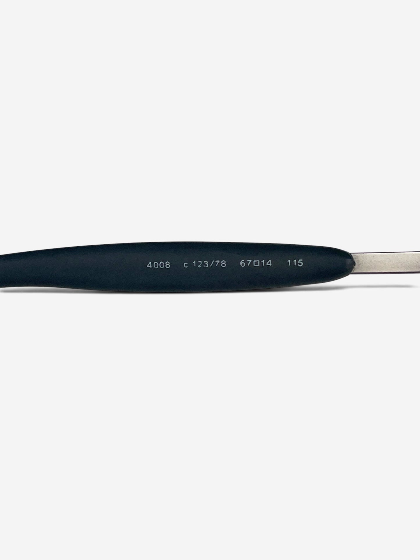 Chanel by Karl Lagerfeld 2010s '4008' Rimless Sports Sunglasses – model number engraving detail
