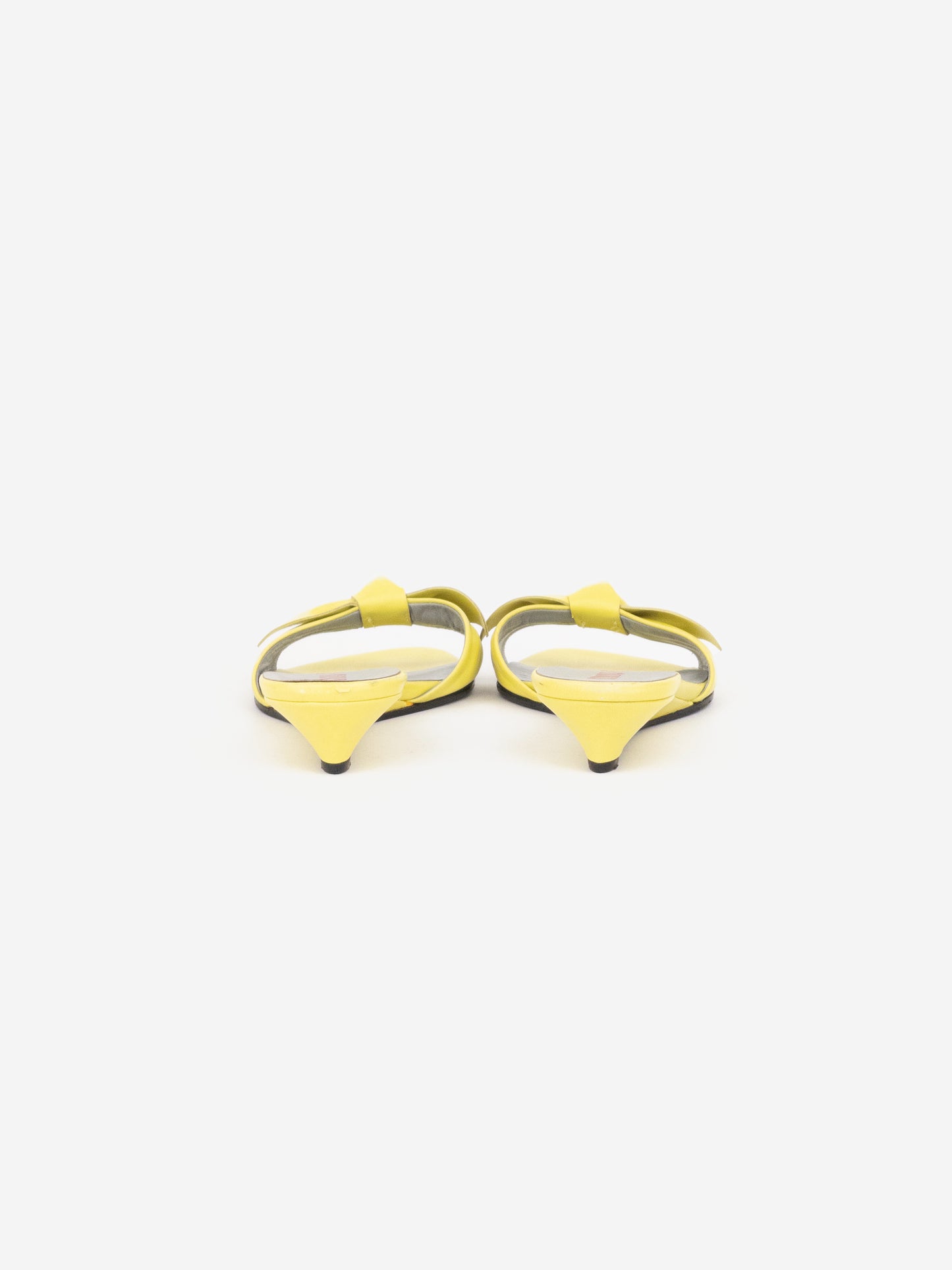 Miu Miu 2000s Bow Sandel Wedge Mule Heels