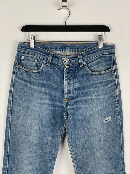 Helmut Lang 1990s Washed Distressed Denim Jeans
