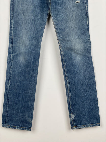 Helmut Lang 1990s Washed Distressed Denim Jeans
