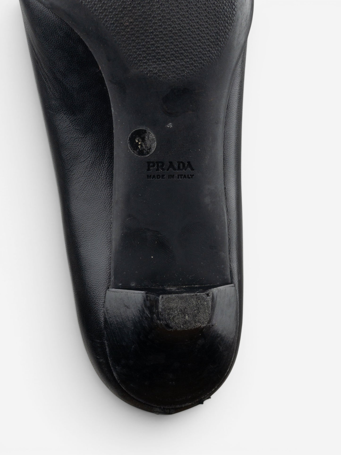 Prada 2000s Square Toe Chain Loafer Pump Kitten Heels – photo 8