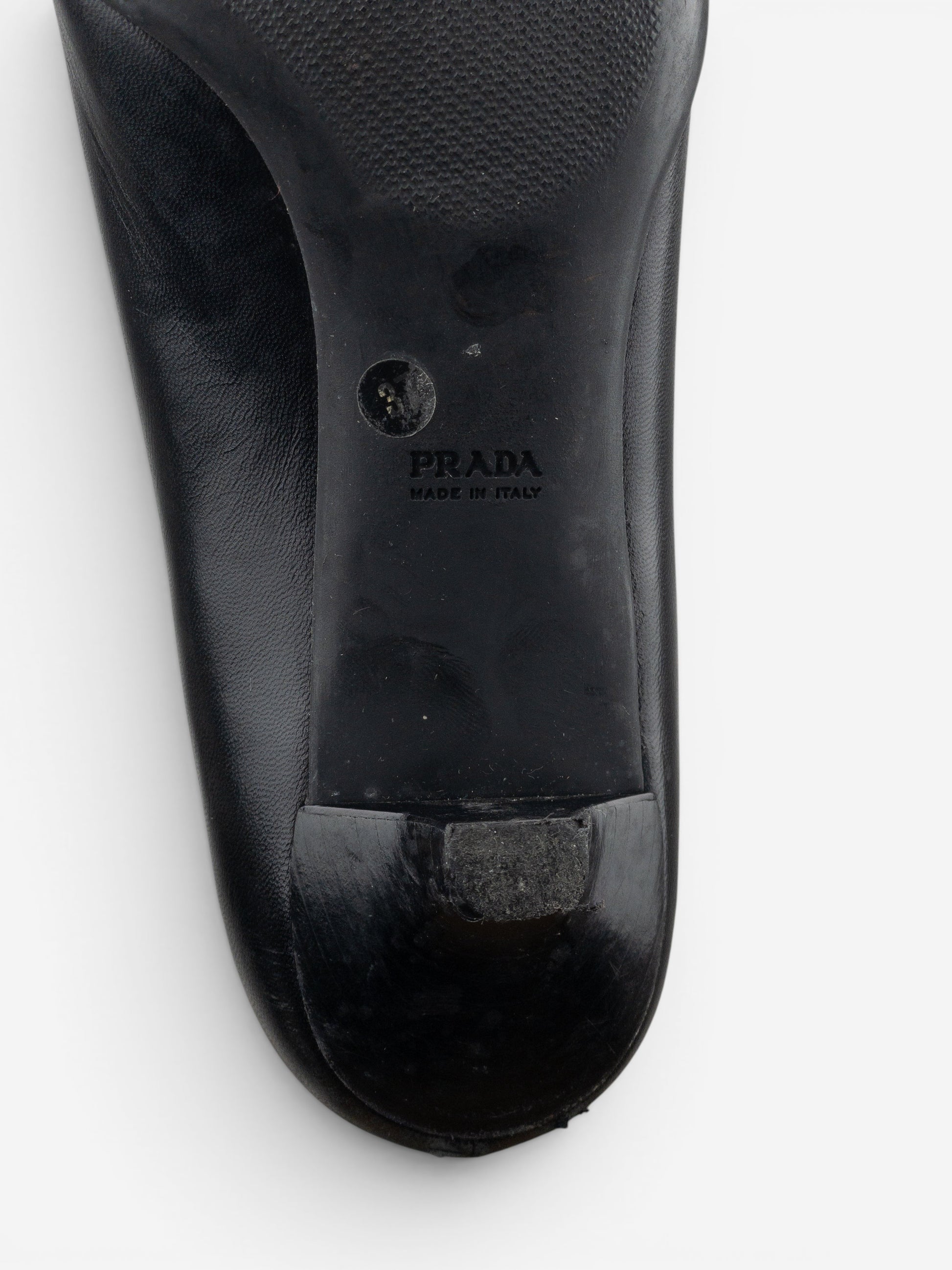 Prada 2000s Square Toe Chain Loafer Pump Kitten Heels – photo 8