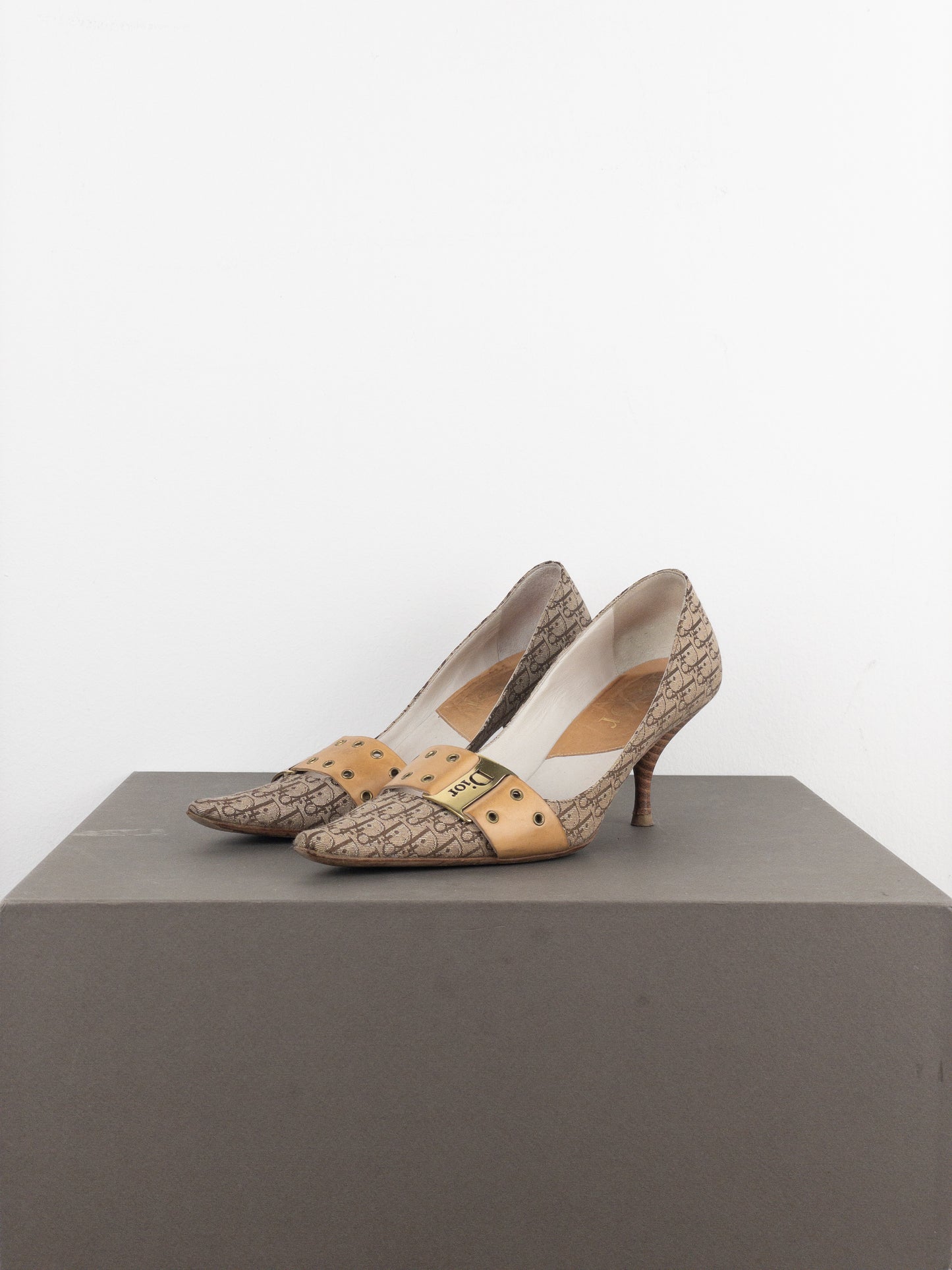 Dior by Galliano SS02 ‘Street Chic’ Buckle Monogram Pump Heels