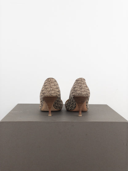 Dior by Galliano SS02 ‘Street Chic’ Buckle Monogram Pump Heels