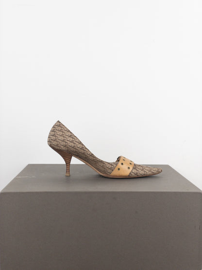 Dior by Galliano SS02 ‘Street Chic’ Buckle Monogram Pump Heels