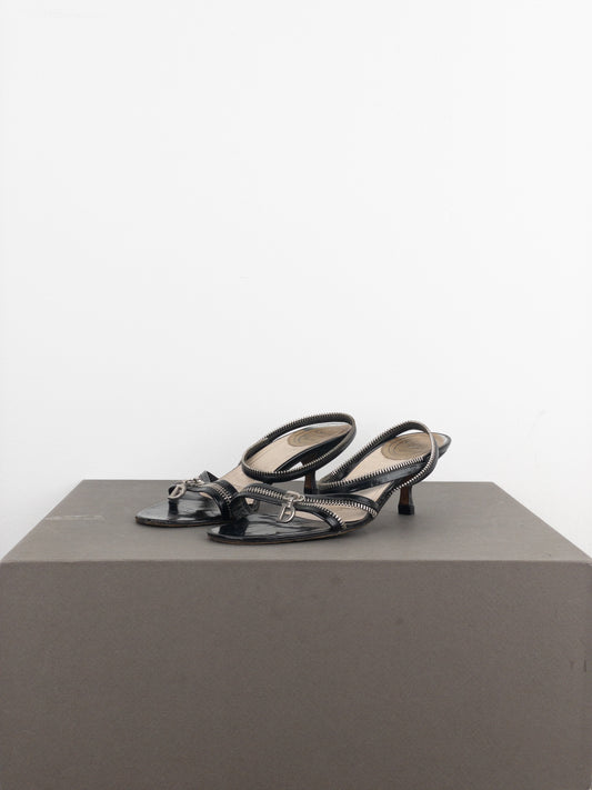 Dior by Galliano SS01 Zipper Sandal Heels