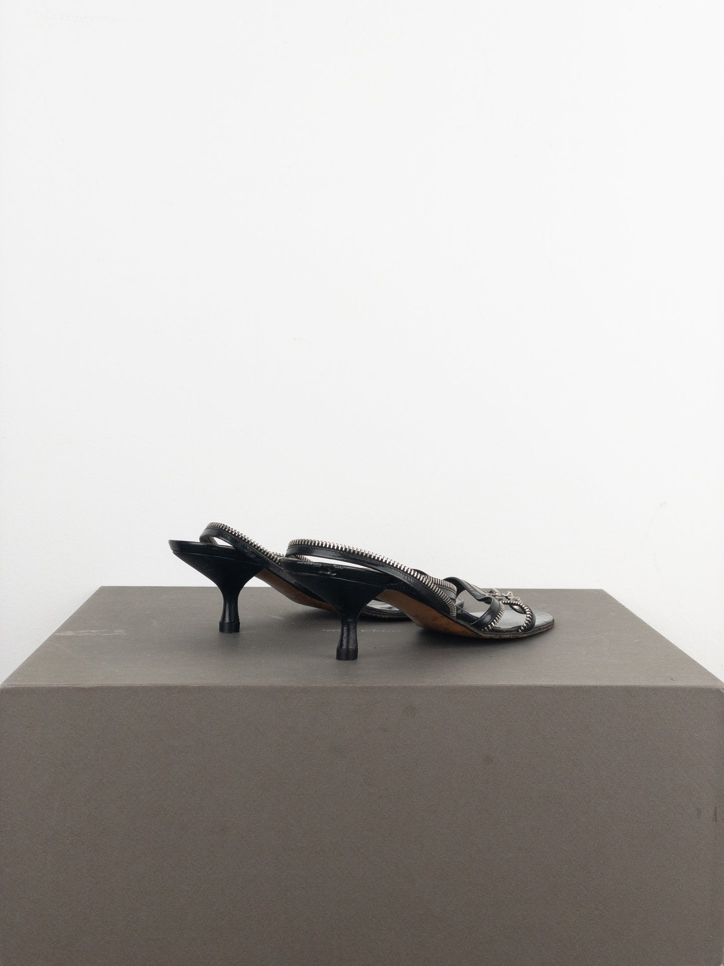 Dior by Galliano SS01 Zipper Sandal Heels